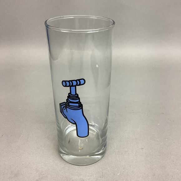 Vintage Propaganda Water Spicket Ocean Drinking Glass - Made In Thailand - Picture 1 of 5